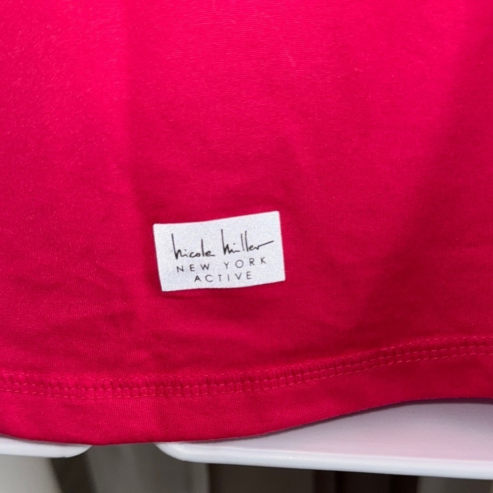 Nicole Miller Pink Sleeveless Tank Top with Rounded Neckline - Picture 6 of 8